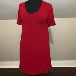Red t-shirt dress